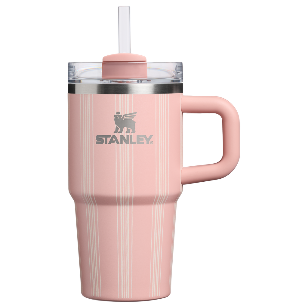 Double-Wall Vacuum The Quencher H2.0 Flowstate Tumbler D344H - 40oz Large Capacity Car-Cup Friendly Quencher - Peach Rose Picnic Stripe