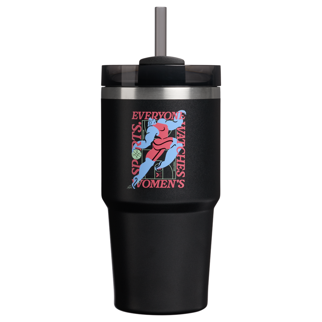 Double-Wall Vacuum The Quencher H2.0 Flowstate Tumbler D341T - Premium Stainless Steel Straw Cup for All-Day Hydration - Tournament Black
