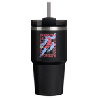 Double-Wall Vacuum The Quencher H2.0 Flowstate Tumbler D341T - Premium Stainless Steel Straw Cup for All-Day Hydration - Tournament Black