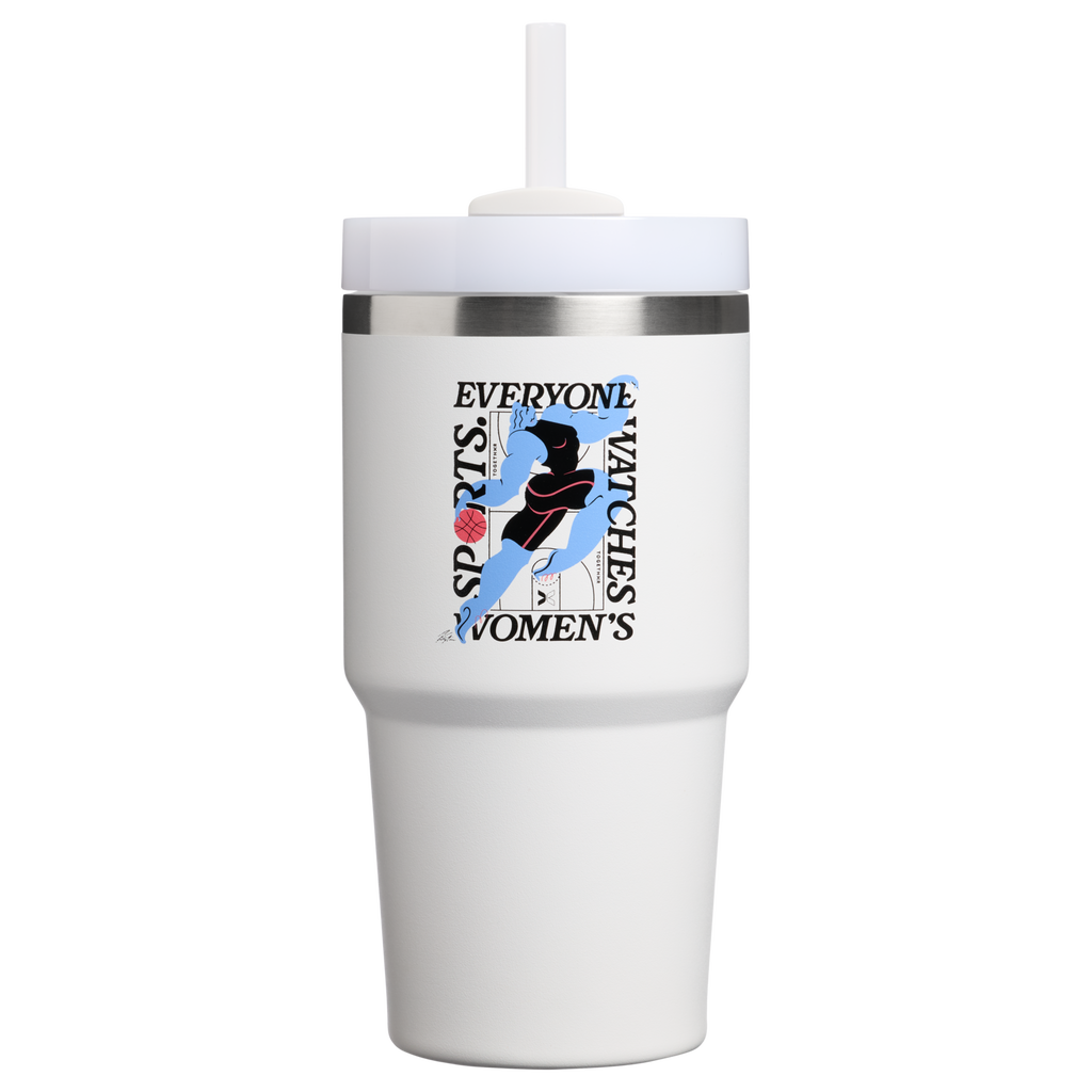 Double-Wall Vacuum The Quencher H2.0 Flowstate Tumbler D341T - Premium Stainless Steel Straw Cup for All-Day Hydration - Tournament White