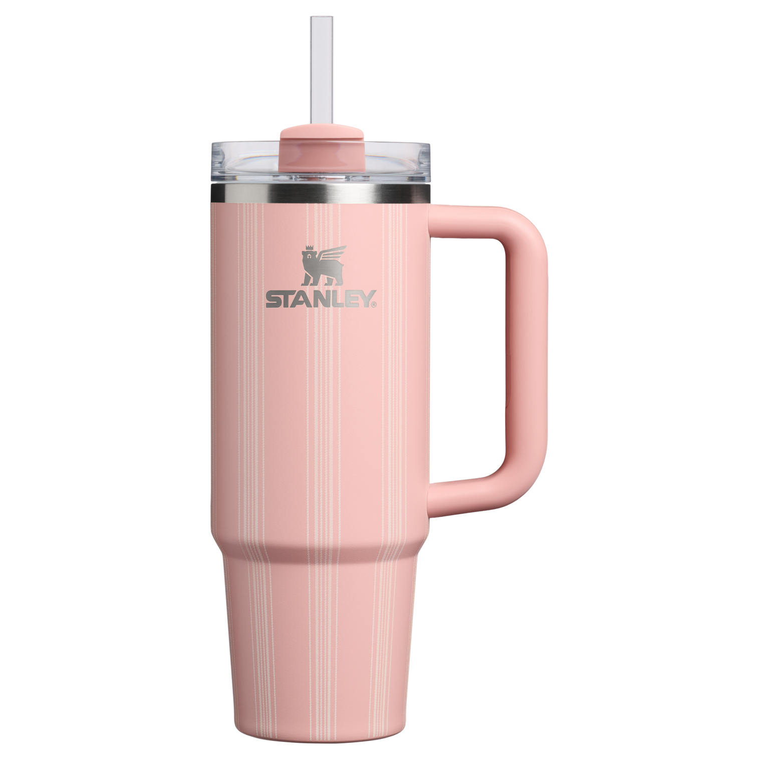Double-Wall Vacuum The Quencher H2.0 Flowstate Tumbler D343V - FlowState 3-Position Lid Insulated Travel Mug - Peach Rose Picnic Stripe