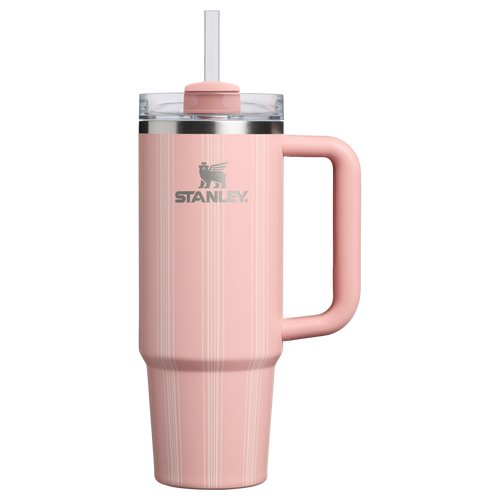 Double-Wall Vacuum The Quencher H2.0 Flowstate Tumbler D343V - FlowState 3-Position Lid Insulated Travel Mug - Peach Rose Picnic Stripe