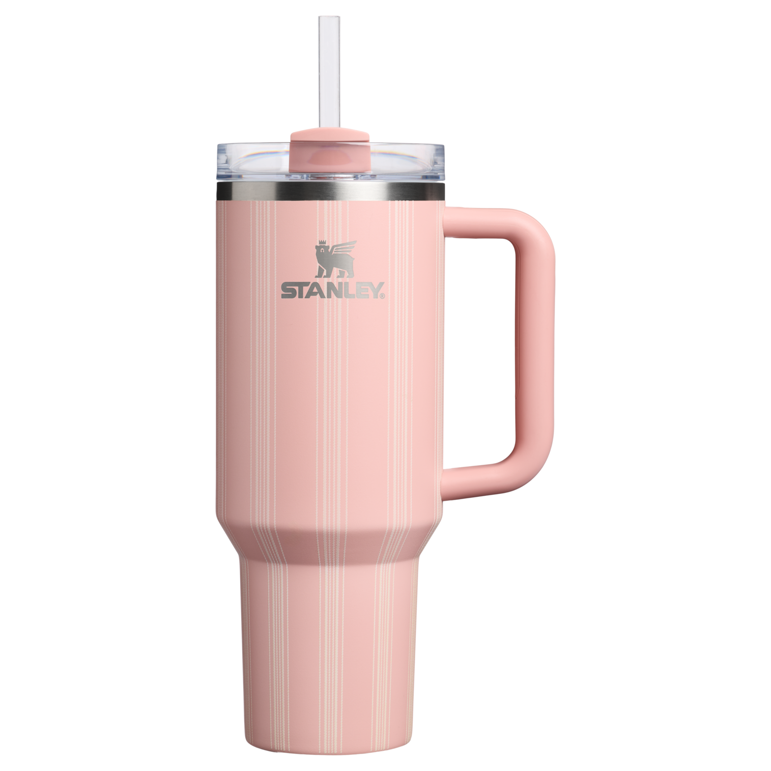 Double-Wall Vacuum The Quencher H2.0 Flowstate Tumbler D342C - Premium Stainless Steel Straw Cup for All-Day Hydration - Peach Rose Picnic Stripe