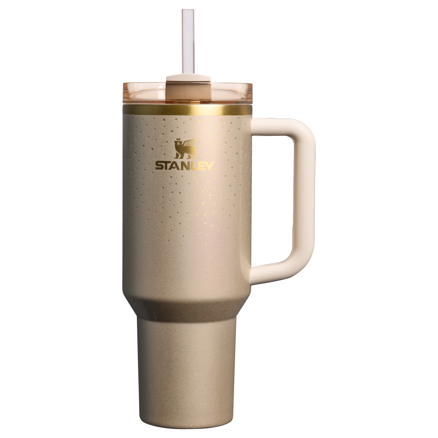 Splash-Resistant FlowState The Cheers & Cheer Quencher H2.0 Flowstate Tumbler D188Q - 40oz Large Capacity Car-Cup Friendly Quencher - Prosecco Shimmer