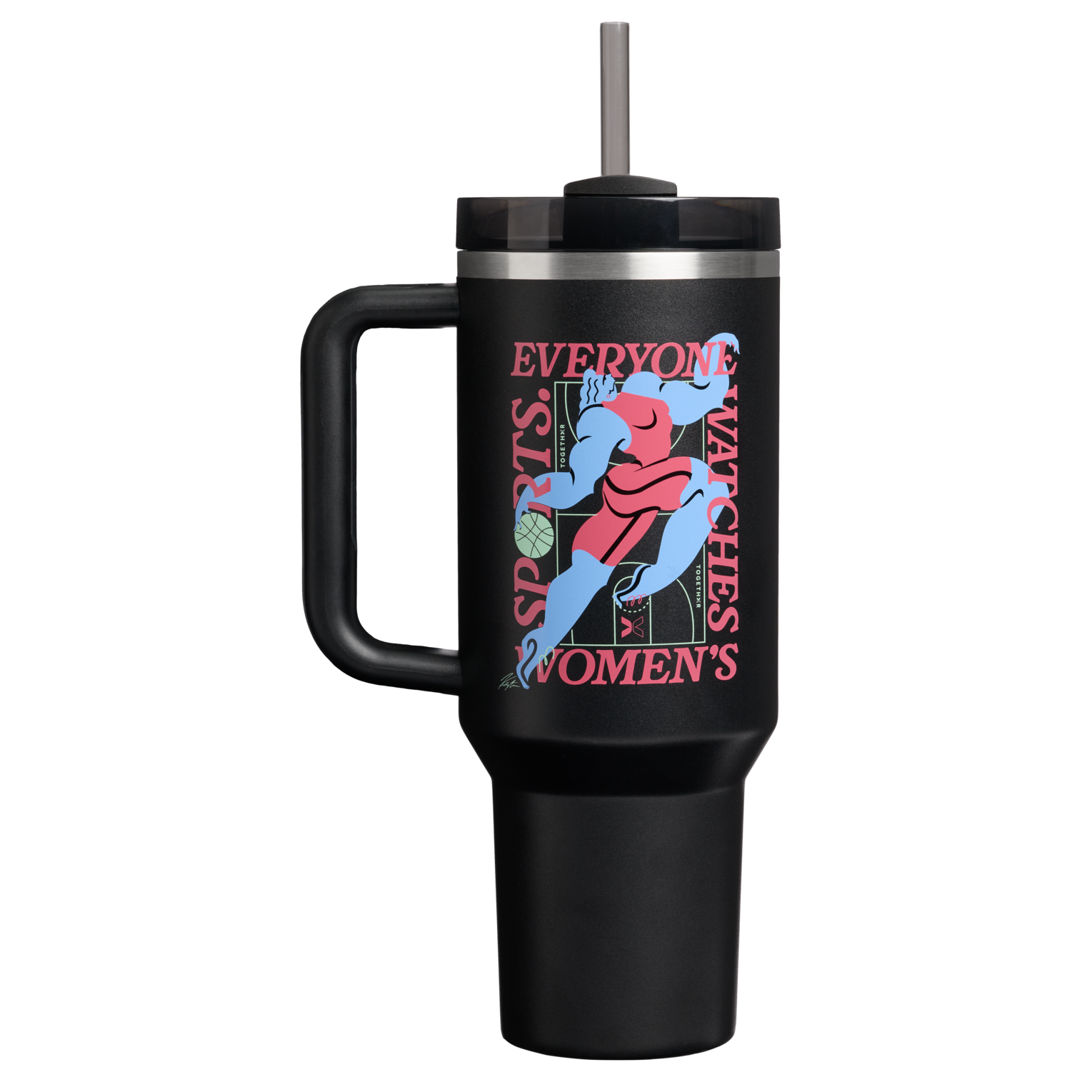 Insulated Travel The Quencher H2.0 Flowstate Tumbler D340Y - 40oz Large Capacity Car-Cup Friendly Quencher - Tournament Black
