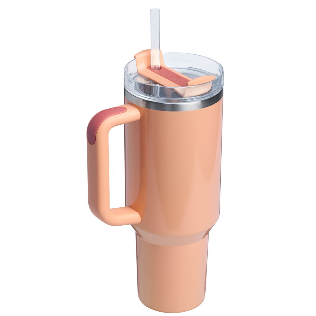 Splash-Resistant FlowState The Quencher H2.0 Flowstate Tumbler D050X - Double-Wall Vacuum Insulated Travel Tumbler with Straw Detail