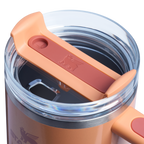 Splash-Resistant FlowState The Quencher H2.0 Flowstate Tumbler D050X - Double-Wall Vacuum Insulated Travel Tumbler with Straw Detail