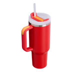Splash-Resistant FlowState The Quencher H2.0 Flowstate Tumbler D050X - Double-Wall Vacuum Insulated Travel Tumbler with Straw Detail