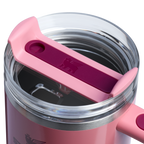 Splash-Resistant FlowState The Quencher H2.0 Flowstate Tumbler D050X - Double-Wall Vacuum Insulated Travel Tumbler with Straw Detail