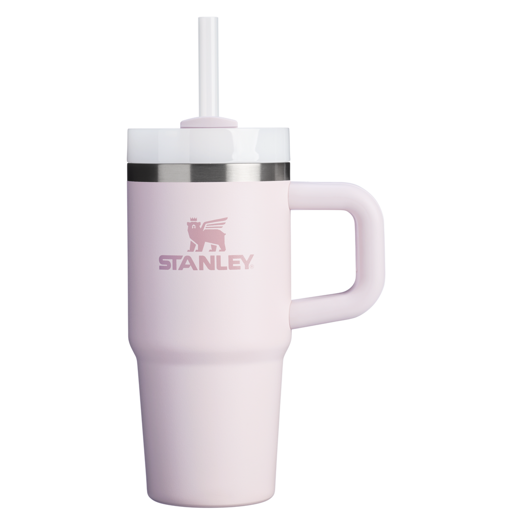 Splash-Resistant FlowState The Quencher H2.O Flowstate Tumbler | Stanley Create D291F - 40oz Large Capacity Car-Cup Friendly Quencher - Rose Quartz 2.0
