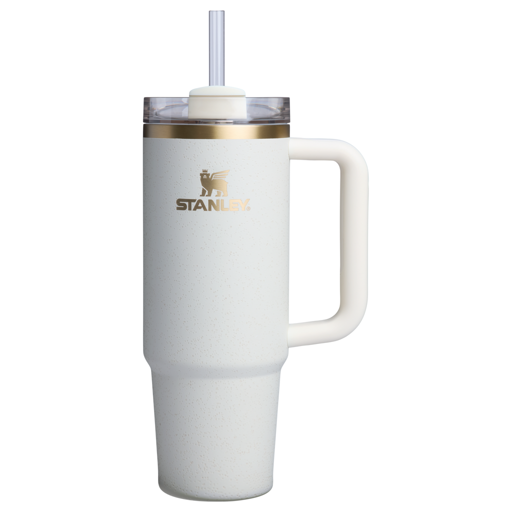 Double-Wall Vacuum The Quencher H2.0 Flowstate Tumbler D051L - Double-Wall Vacuum Insulated Travel Tumbler with Straw - Cream Moon