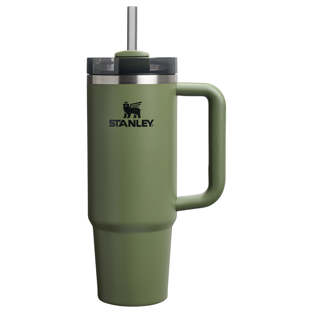 Double-Wall Vacuum The Quencher H2.0 Flowstate Tumbler D051L - Double-Wall Vacuum Insulated Travel Tumbler with Straw - Dried Pine