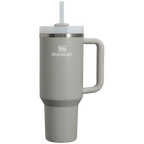 Splash-Resistant FlowState The Quencher H2.0 Flowstate Tumbler D050X - Double-Wall Vacuum Insulated Travel Tumbler with Straw - Ash