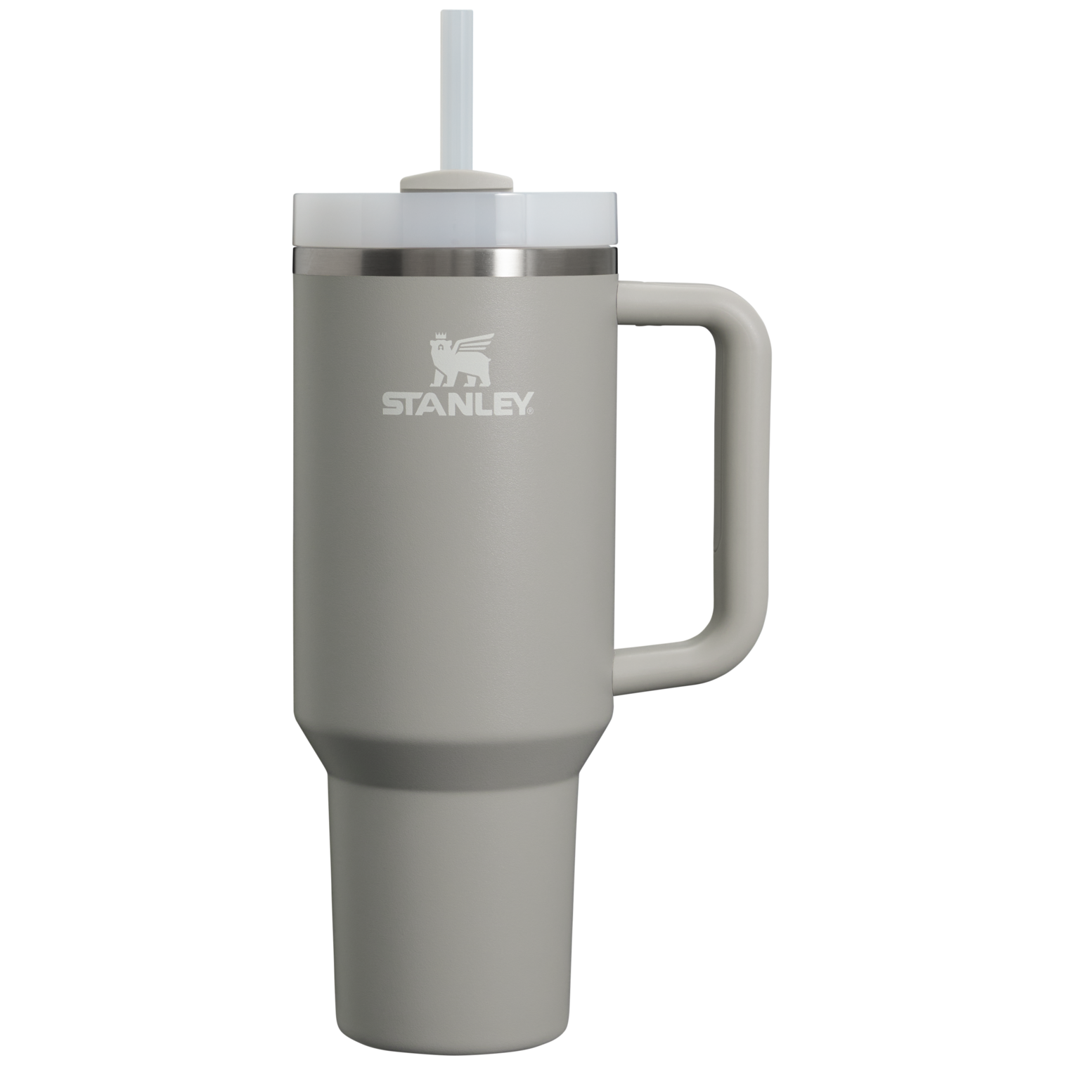 Splash-Resistant FlowState The Quencher H2.0 Flowstate Tumbler D050X - Double-Wall Vacuum Insulated Travel Tumbler with Straw - Ash