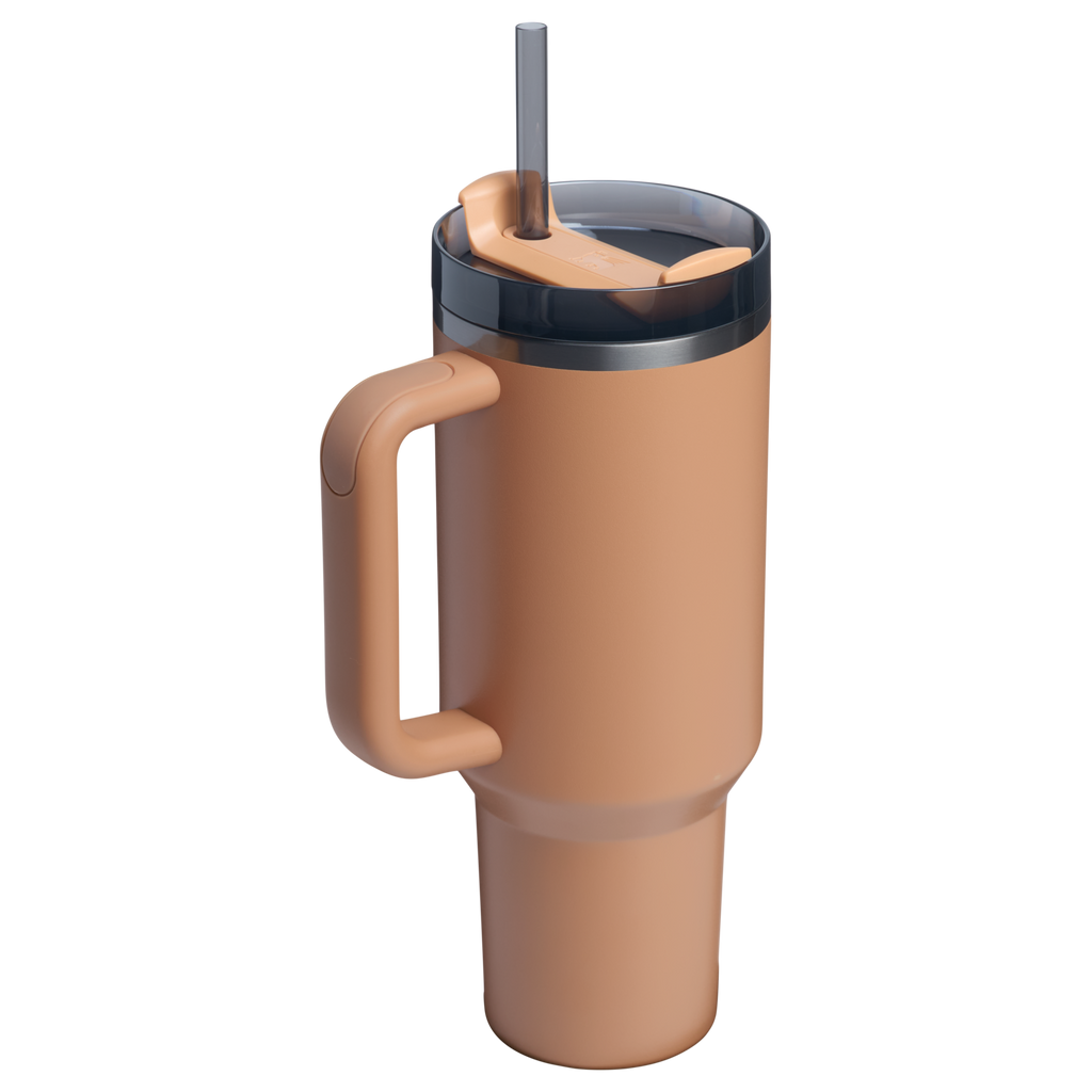 Splash-Resistant FlowState The Quencher H2.0 Flowstate Tumbler D050X - Double-Wall Vacuum Insulated Travel Tumbler with Straw Detail