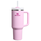 Splash-Resistant FlowState The Quencher H2.0 Flowstate Tumbler D050X - Double-Wall Vacuum Insulated Travel Tumbler with Straw - Cherry Blossom