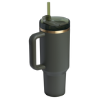 Splash-Resistant FlowState The Quencher H2.0 Flowstate Tumbler D050X - Double-Wall Vacuum Insulated Travel Tumbler with Straw Detail