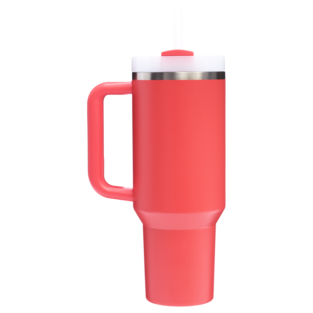 Splash-Resistant FlowState The Quencher H2.0 Flowstate Tumbler D050X - Double-Wall Vacuum Insulated Travel Tumbler with Straw Detail