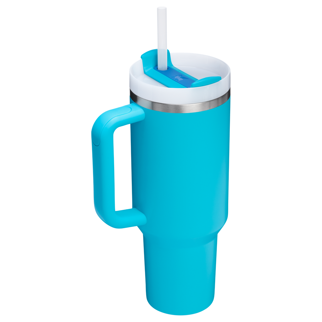 Splash-Resistant FlowState The Quencher H2.0 Flowstate Tumbler D050X - Double-Wall Vacuum Insulated Travel Tumbler with Straw Detail