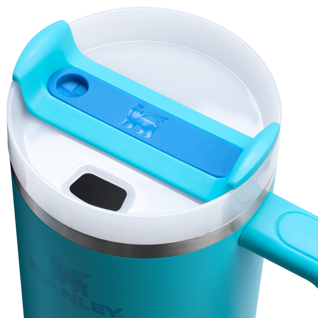 Splash-Resistant FlowState The Quencher H2.0 Flowstate Tumbler D050X - Double-Wall Vacuum Insulated Travel Tumbler with Straw Detail