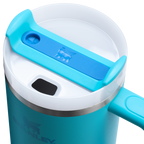 Splash-Resistant FlowState The Quencher H2.0 Flowstate Tumbler D050X - Double-Wall Vacuum Insulated Travel Tumbler with Straw Detail