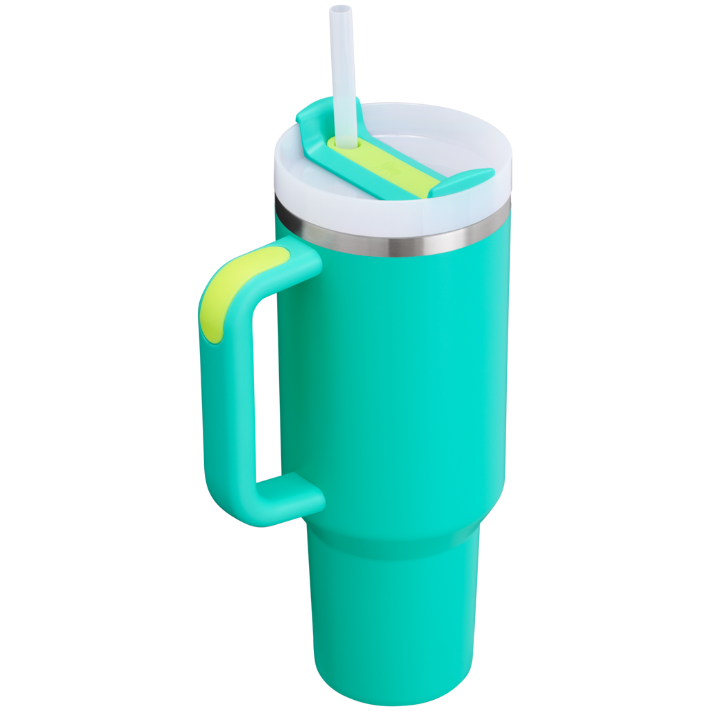 Splash-Resistant FlowState The Quencher H2.0 Flowstate Tumbler D050X - Double-Wall Vacuum Insulated Travel Tumbler with Straw Detail