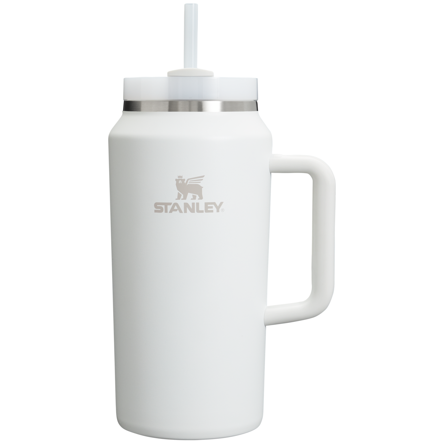 Splash-Resistant FlowState The Quencher H2.0 Flowstate Tumbler D033Q - Double-Wall Vacuum Insulated Travel Tumbler with Straw - Frost
