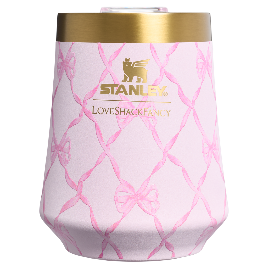 Vacuum Insulated Wine Stanley 1913 x LoveShackFancy Holiday Reserve Wine Tumbler D367F - Reserve Collection Stainless Steel Whiskey Cup Detail