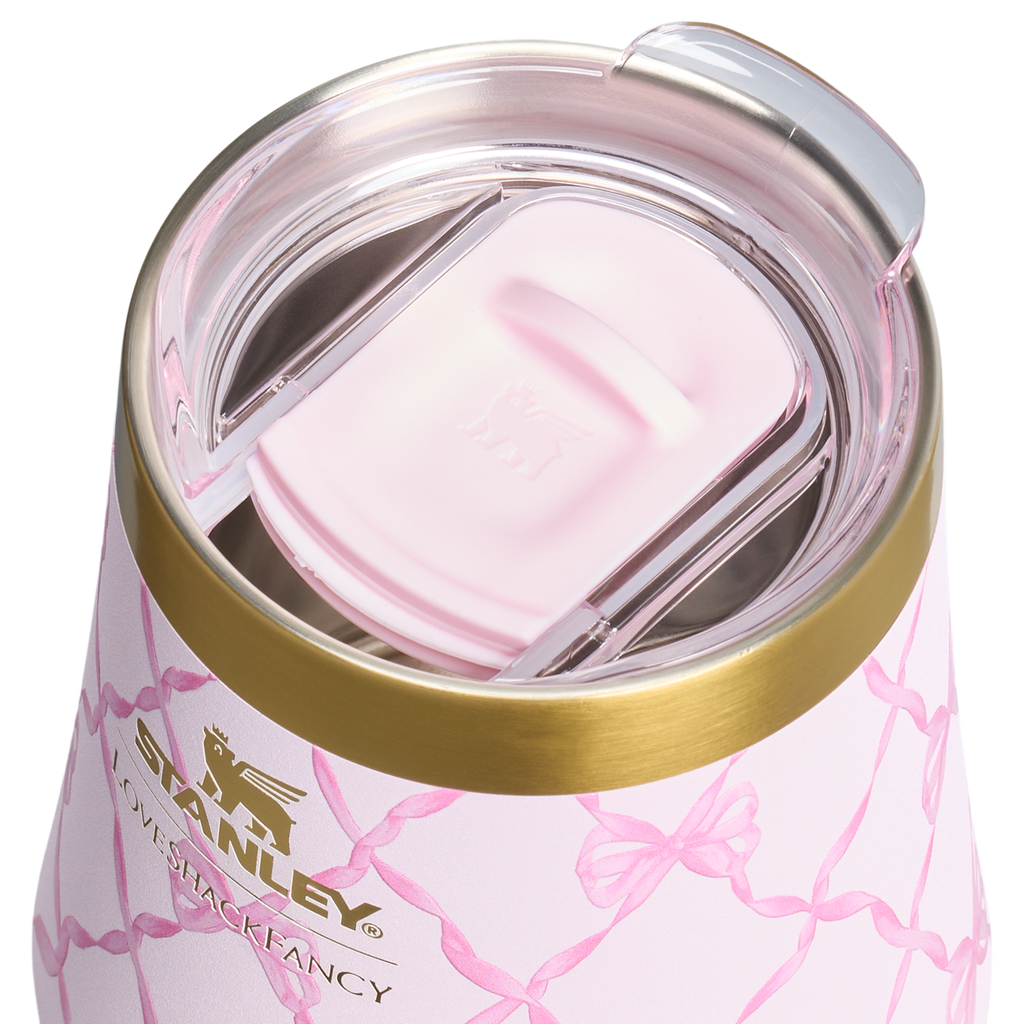 Flavor-Preserving Stanley 1913 x LoveShackFancy Holiday Reserve Wine Tumbler D204X - Shatterproof Flavor-Preserving Cocktail Tumbler with Lid Detail