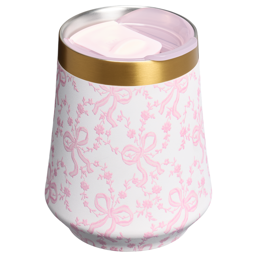Flavor-Preserving Stanley 1913 x LoveShackFancy Holiday Reserve Wine Tumbler D204X - Shatterproof Flavor-Preserving Cocktail Tumbler with Lid Detail
