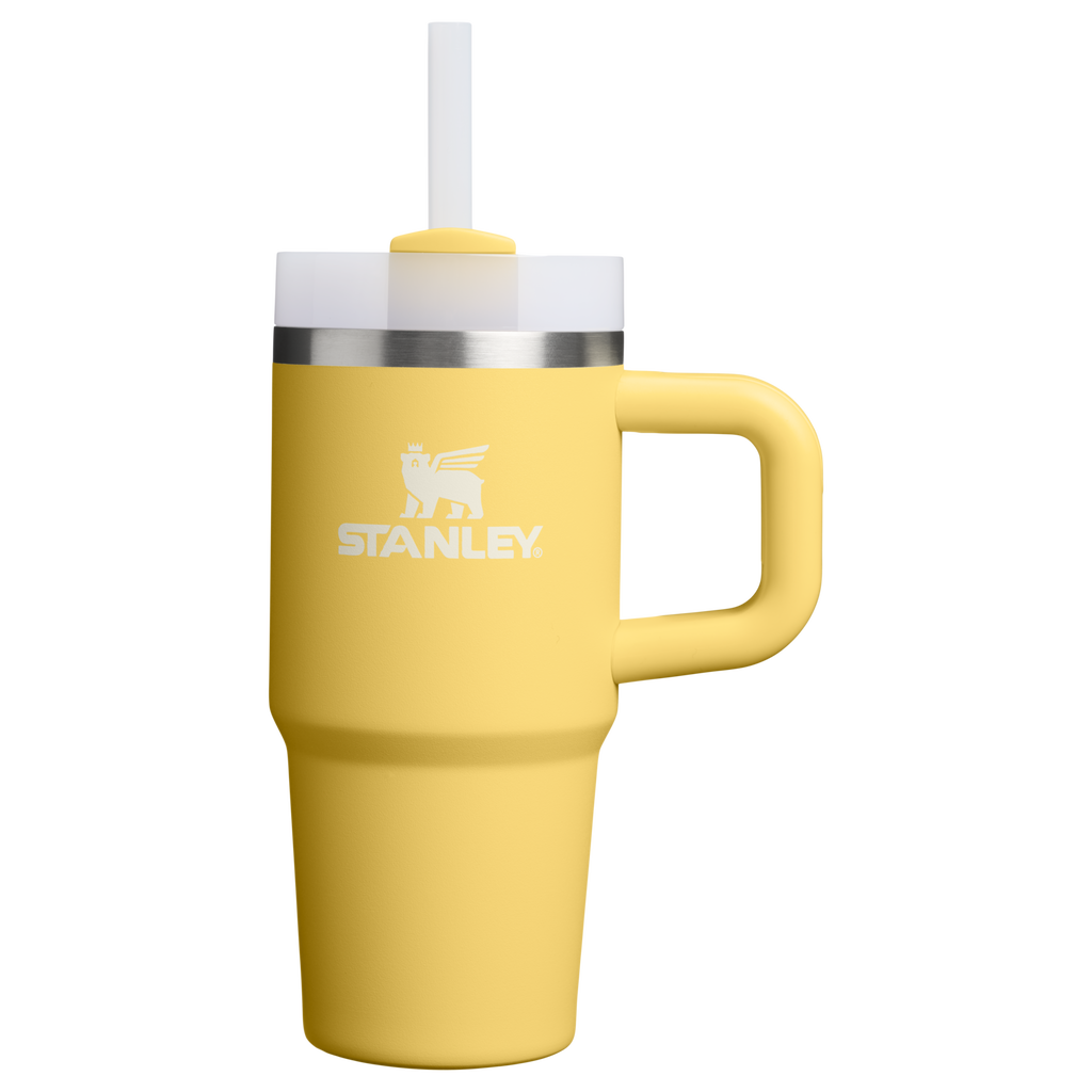 Splash-Resistant FlowState The Quencher H2.O Flowstate Tumbler | Stanley Create D291F - 40oz Large Capacity Car-Cup Friendly Quencher - Daffodil
