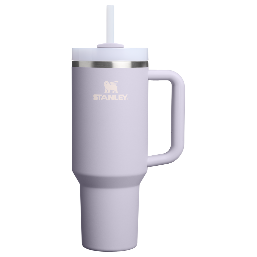Splash-Resistant FlowState The Quencher H2.0 Flowstate Tumbler D050X - Double-Wall Vacuum Insulated Travel Tumbler with Straw - Purple Dust