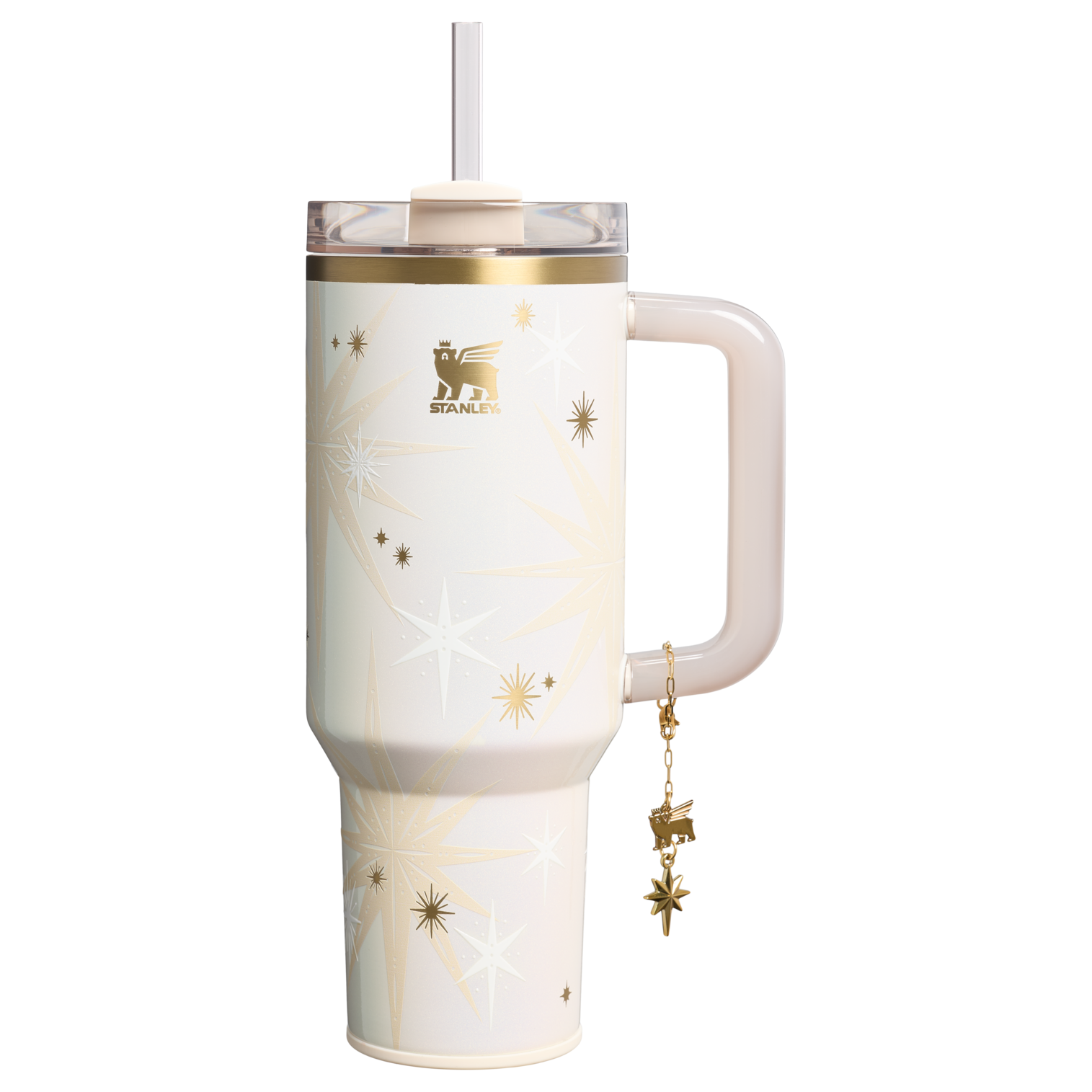 Double-Wall Vacuum The Quencher Luxe H2.0 Flowstate Tumbler D368A - Premium Stainless Steel Straw Cup for All-Day Hydration - Starlight Shimmer