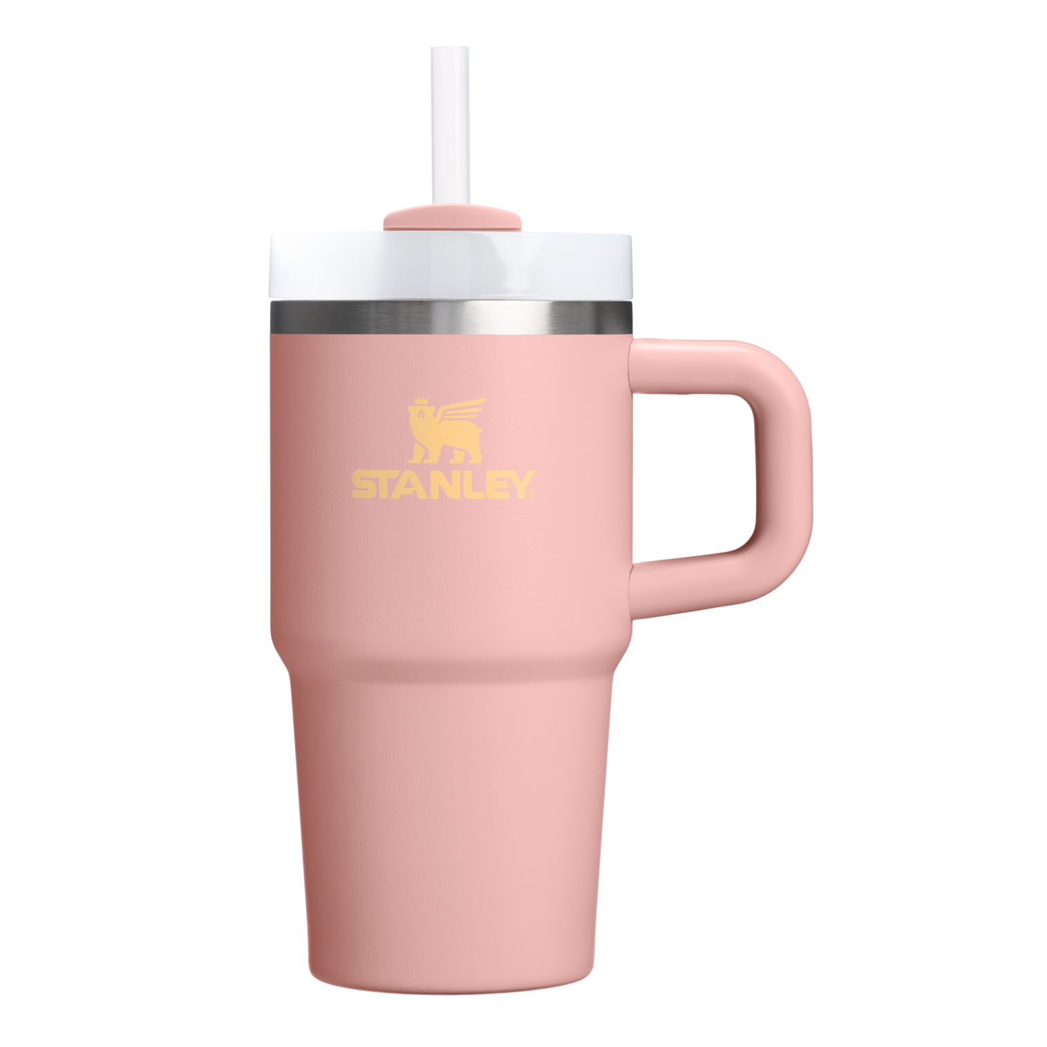 Insulated Travel The Quencher H2.O Flowstate Tumbler | Stanley Create D274S - Double-Wall Vacuum Insulated Travel Tumbler with Straw - Peach Rose