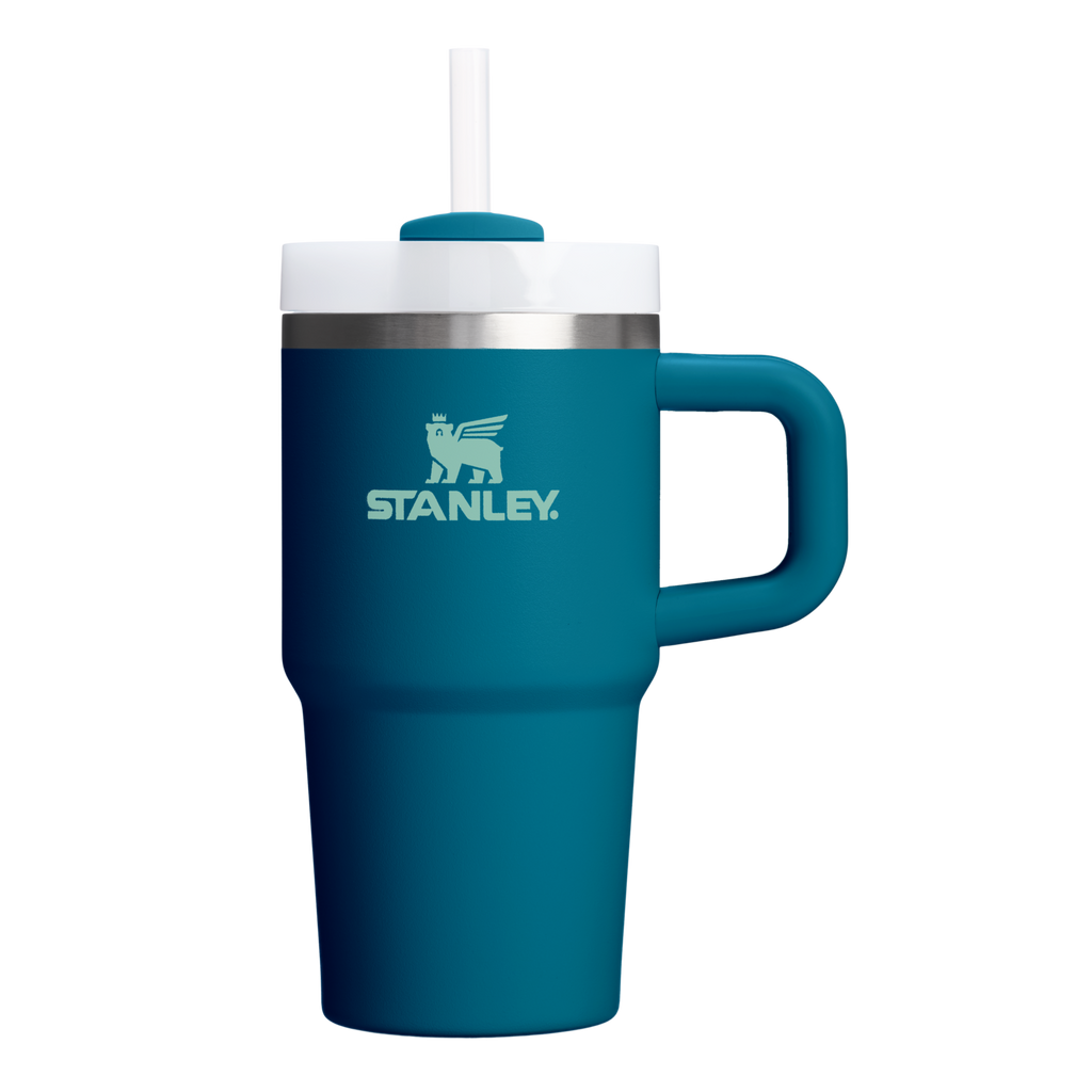 Insulated Travel The Quencher H2.O Flowstate Tumbler | Stanley Create D274S - Double-Wall Vacuum Insulated Travel Tumbler with Straw - Coastal Teal