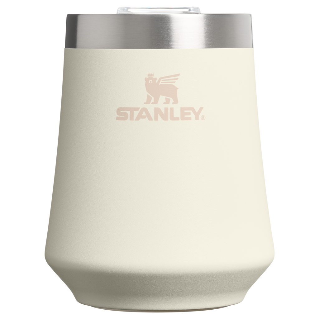 Flavor-Preserving The Reserve Wine Tumbler | Stanley Create D302P - Elegant Stemless Vacuum Insulated Wine Tumbler - Cream