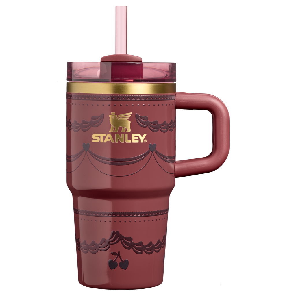 Large Capacity The Valentine’s Day Quencher H2.0  Flowstate Tumbler D234X - Premium Stainless Steel Straw Cup for All-Day Hydration - Red Velvet Cake