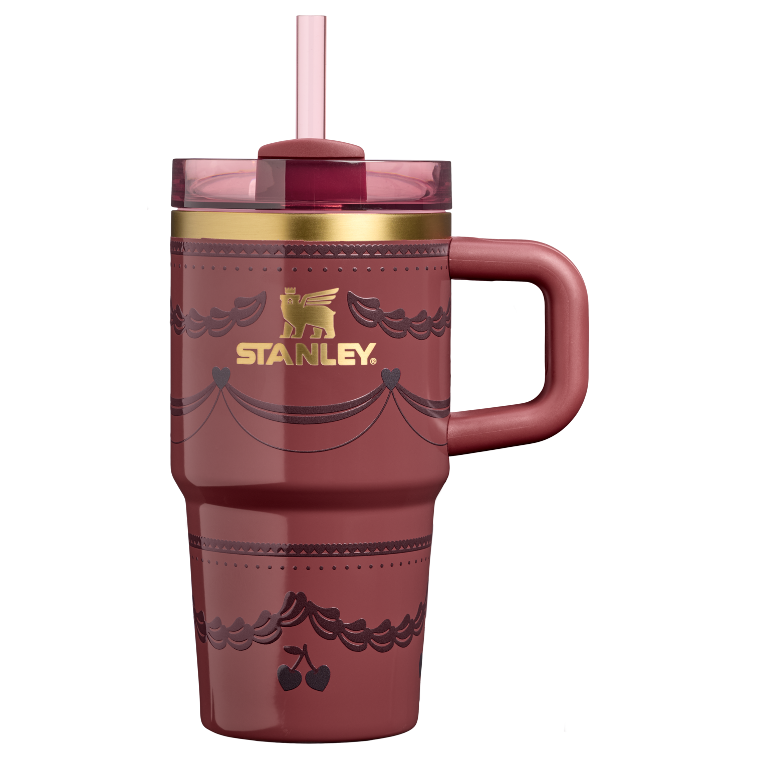 Large Capacity The Valentine’s Day Quencher H2.0  Flowstate Tumbler D234X - Premium Stainless Steel Straw Cup for All-Day Hydration - Red Velvet Cake