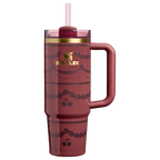 Splash-Resistant FlowState The Valentine’s Day Quencher H2.0 Flowstate Tumbler D232U - Double-Wall Vacuum Insulated Travel Tumbler with Straw - Red Velvet Cake