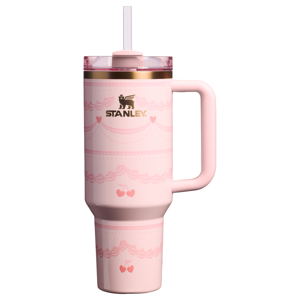 Double-Wall Vacuum The Valentine’s Day Quencher H2.0 Flowstate Tumbler D231T - 40oz Large Capacity Car-Cup Friendly Quencher - Pink Velvet Cake