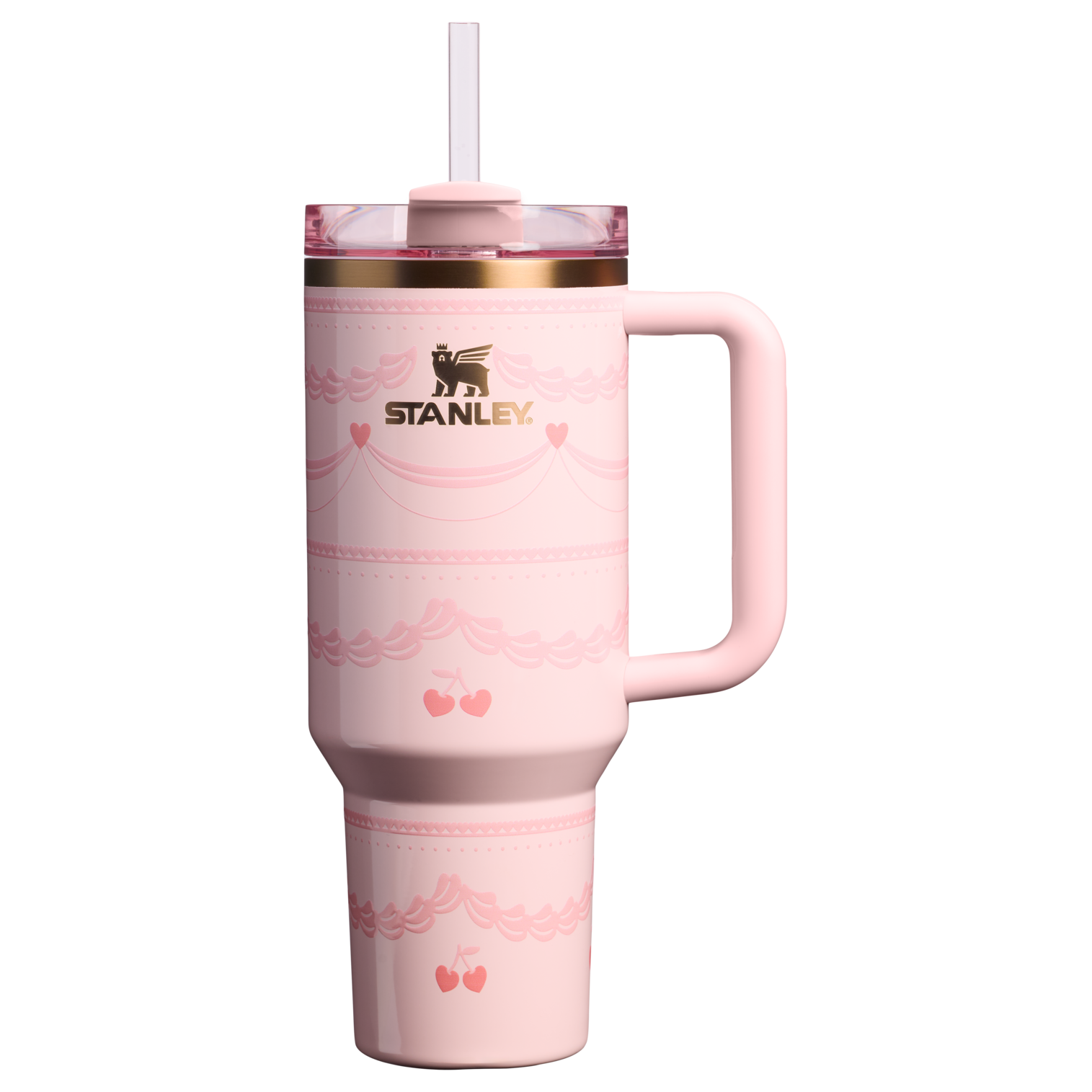 Double-Wall Vacuum The Valentine’s Day Quencher H2.0 Flowstate Tumbler D231T - 40oz Large Capacity Car-Cup Friendly Quencher - Pink Velvet Cake