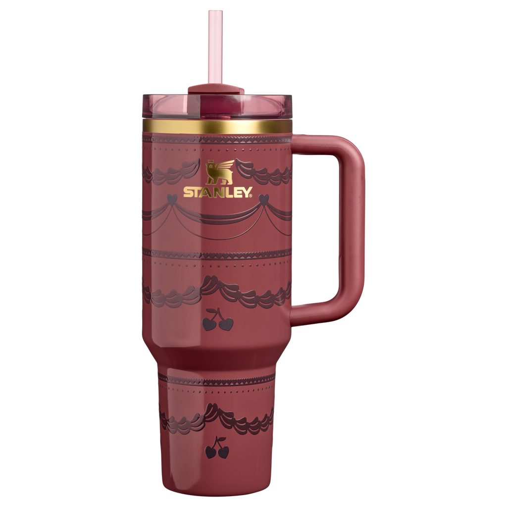 Double-Wall Vacuum The Valentine’s Day Quencher H2.0 Flowstate Tumbler D231T - 40oz Large Capacity Car-Cup Friendly Quencher - Red Velvet Cake