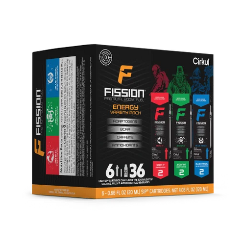 Natural Fruit Flavored Fission 6-Pack Variety Pack 97EI - Vitamin-Infused Natural Refreshing Flavor Core Detail