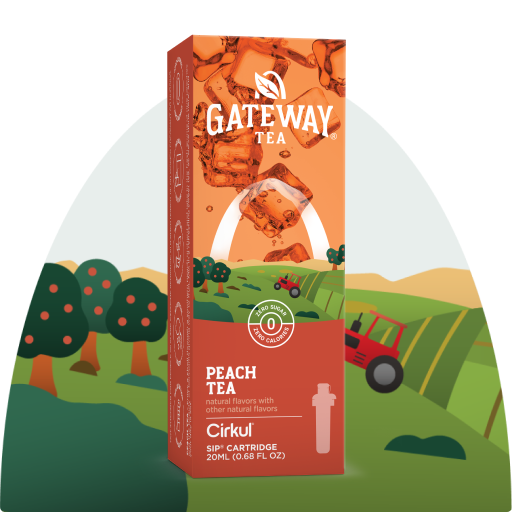 Zero-Calorie Gateway Peach Tea 97HL - Sugar-Free Fruit Flavor Cartridge Refill - Default Title