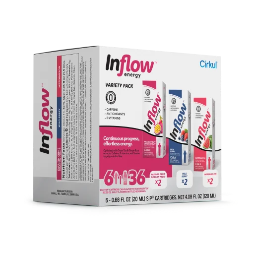 Zero-Calorie Inflow Energy 6-Pack Variety Pack VCUW - Electrolyte Hydration Enhanced Taste Cartridges Detail
