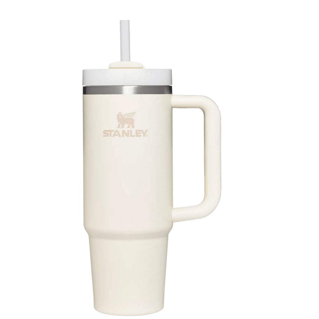 Car-Cup Friendly The Quencher H2.0 Flowstate Tumbler | Stanley Create D331C - FlowState 3-Position Lid Insulated Travel Mug - Cream
